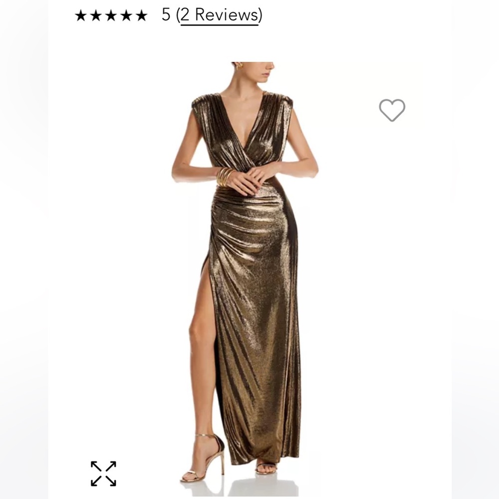 Size 10 Halston Misha gown in gold